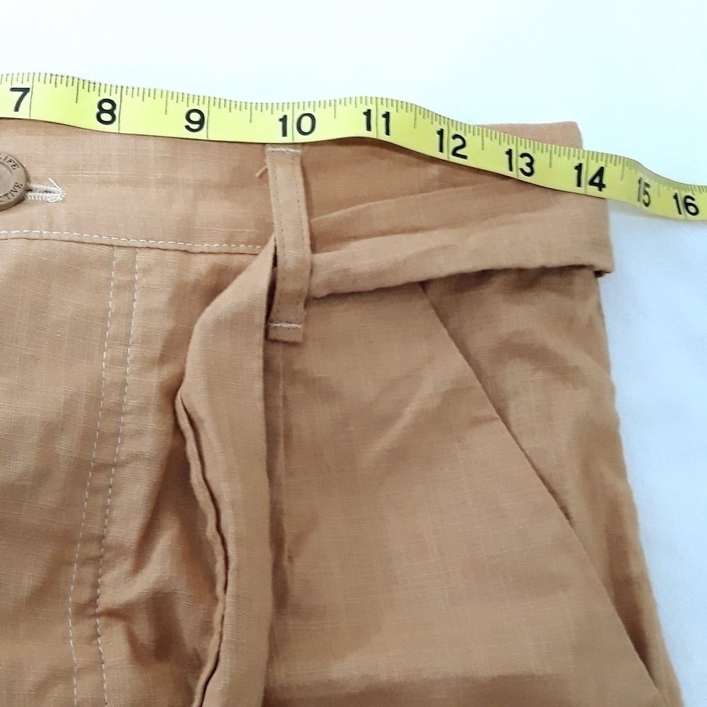 Past Life The Collective Organic Linen and Cotton Brownish Pants Belted Size 0 - Picture 11 of 13